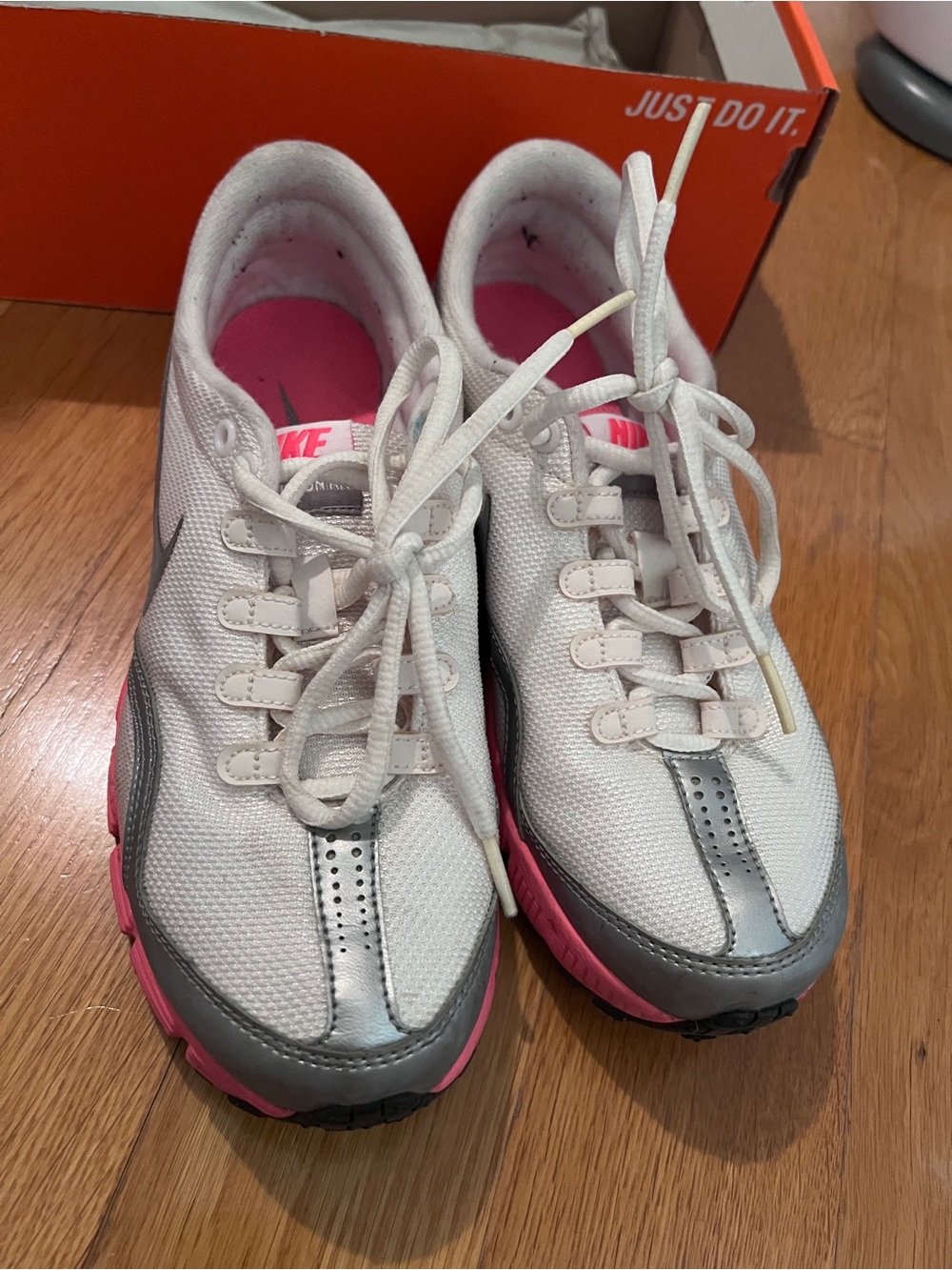 Nike Women’s White, Pink & Gray Athletic Sneakers